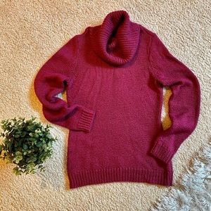 Cozy Raspberry Cowl Neck Sweater size S